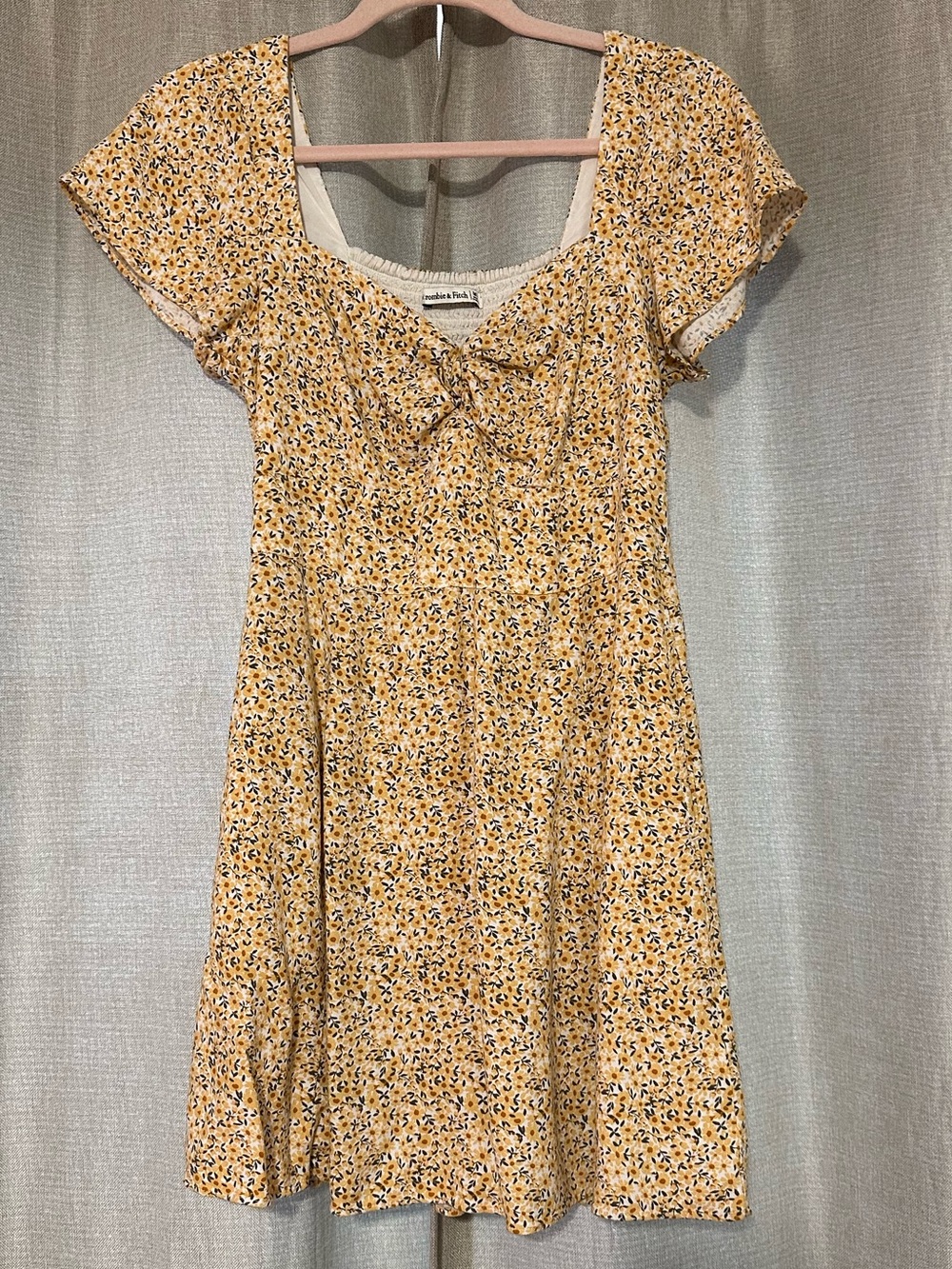 Floral Sweetheart Neckline Mini Dress - MTall